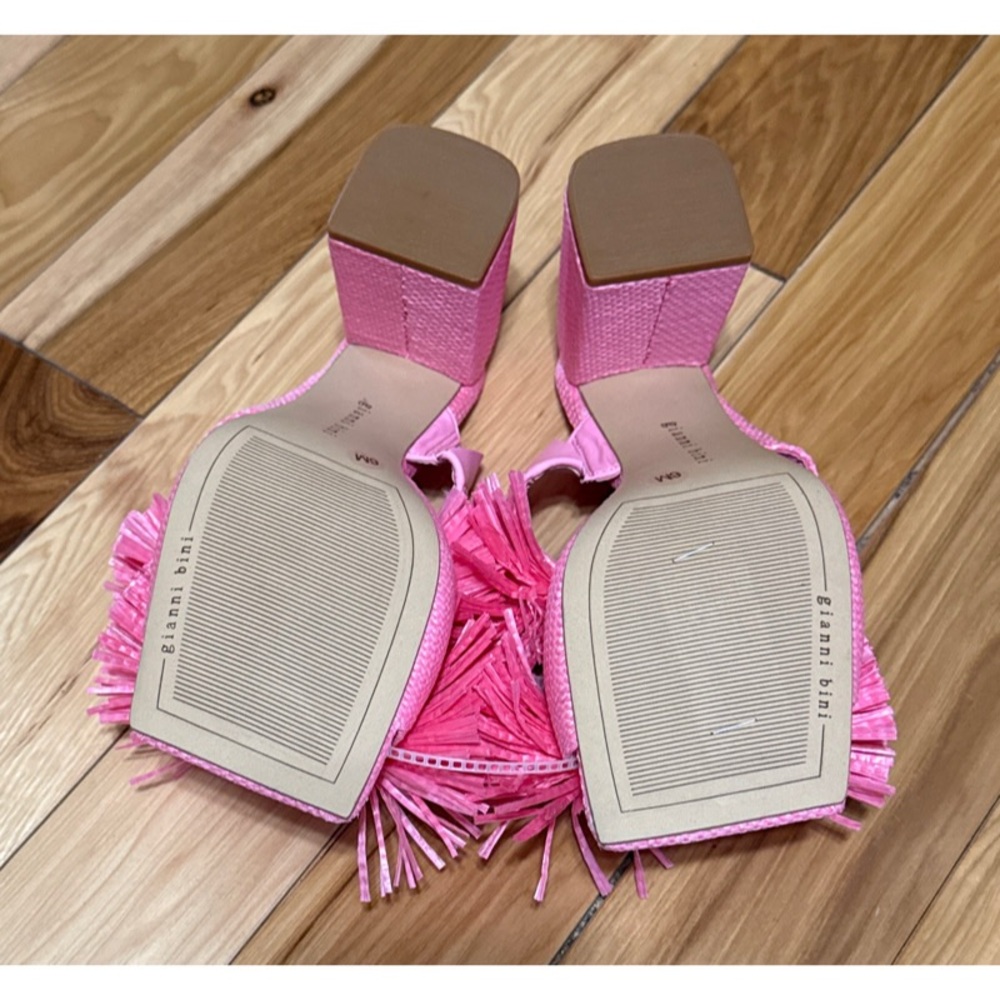 Maguire Raffia Knotted Fringe Slide Sandals - Picture 4 of 5